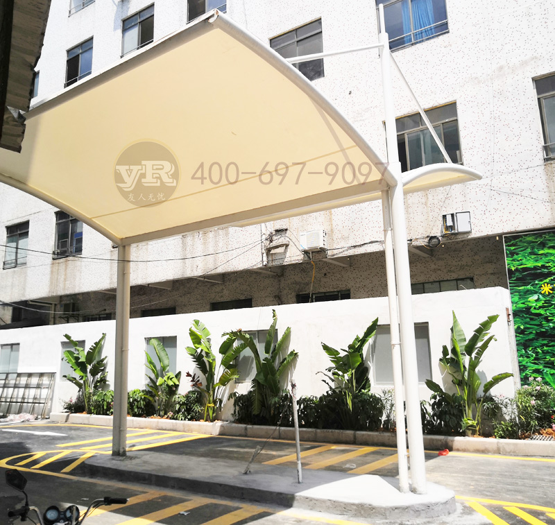 广州番禺膜结构岗亭遮阳棚工程